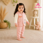 Mom's Moonpie Fleece-Lined Hooded Jacket & Pants Set - Dusty Pink