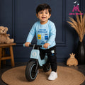 Mom's Moonpie Boys Light Blue Full Sleeve T-Shirt & Black Joggers Set