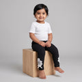 Baby Girls’ Ribbed Straight-Leg Leggings with Lace Bows