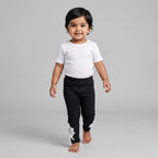 Baby Girls’ Ribbed Straight-Leg Leggings with Lace Bows