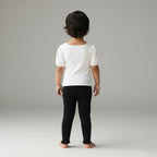 Baby Girls’ Ribbed Straight-Leg Leggings with Lace Bows