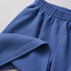 Blue Abstract Ruffle Co-ord Set for Girls | Premium Kidswear | Mom's Moonpie