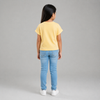 Yellow Ribbed Butterfly Top