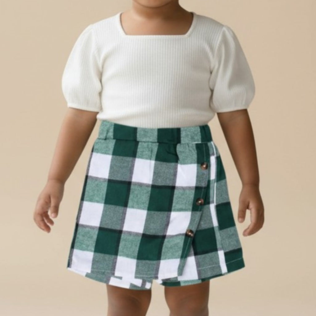 Toddler Girl Plaid Skort Set