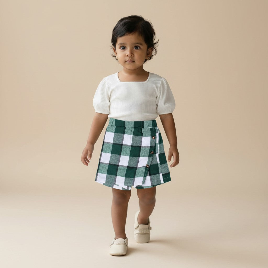 Toddler Girl Plaid Skort Set