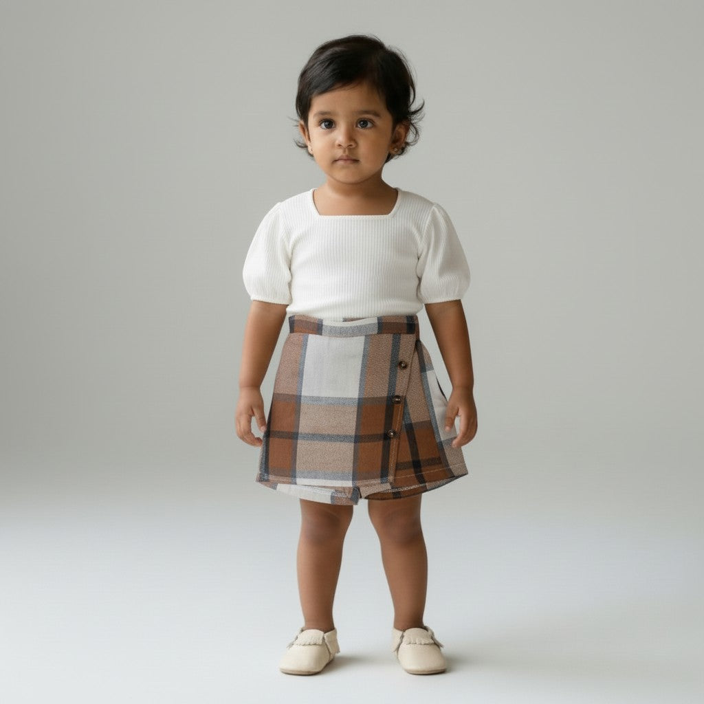 Toddler Girl Plaid Skort Set