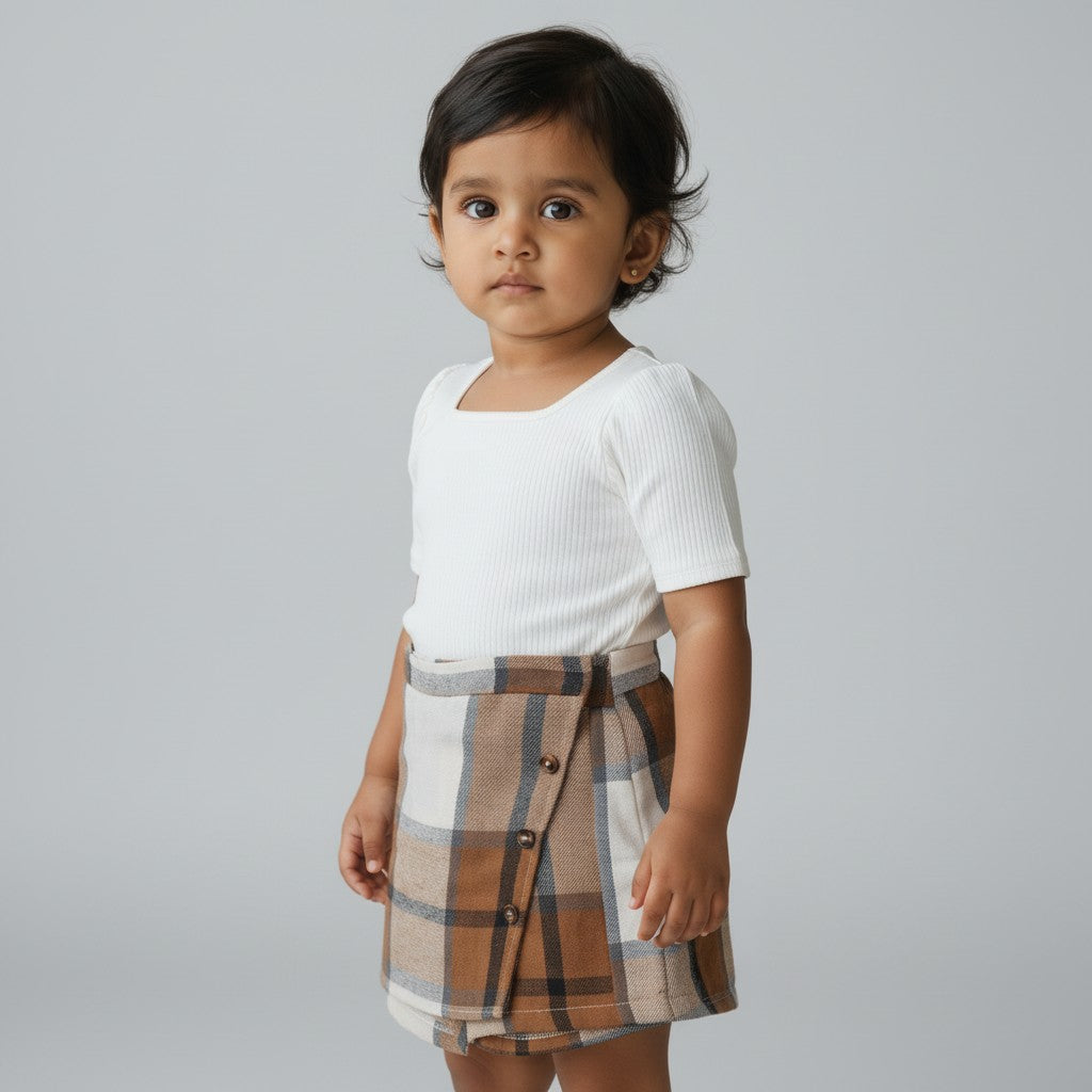 Toddler Girl Plaid Skort Set