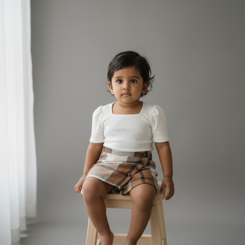 Toddler Girl Plaid Skort Set