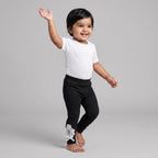 Baby Girls’ Ribbed Straight-Leg Leggings with Lace Bows