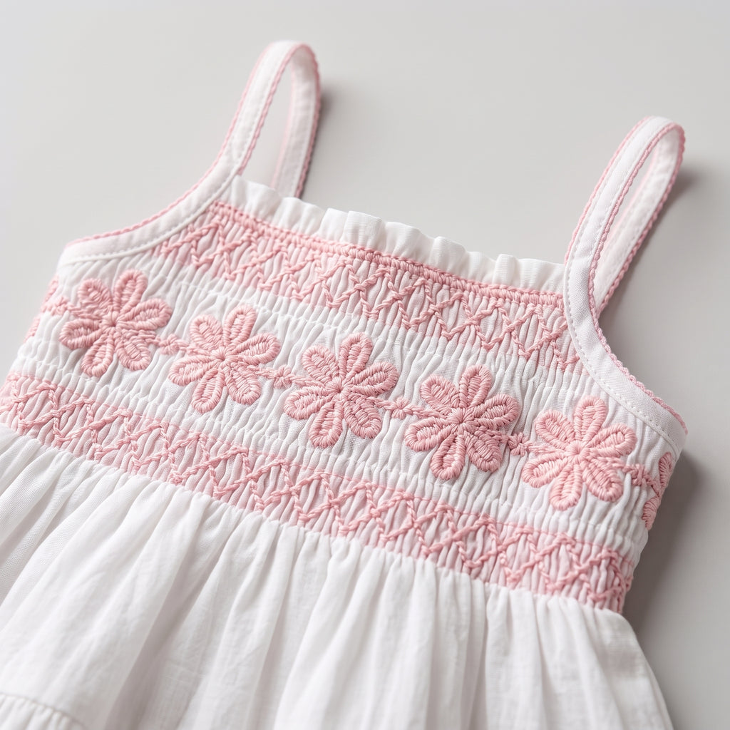 Pink Tiered Sleeveless Frock