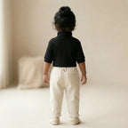 Ribbed Black Turtleneck Top