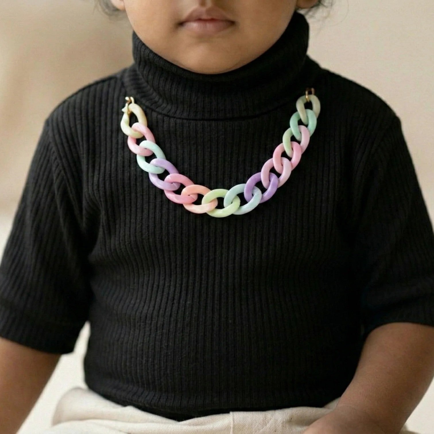 Ribbed Black Turtleneck Top