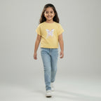 Yellow Ribbed Butterfly Top