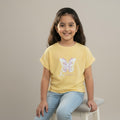 Yellow Ribbed Butterfly Top